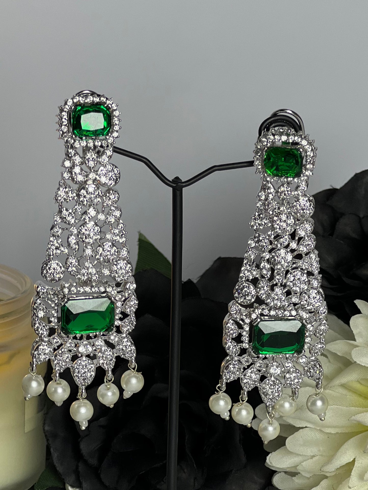 Emerald Cascade Earrings