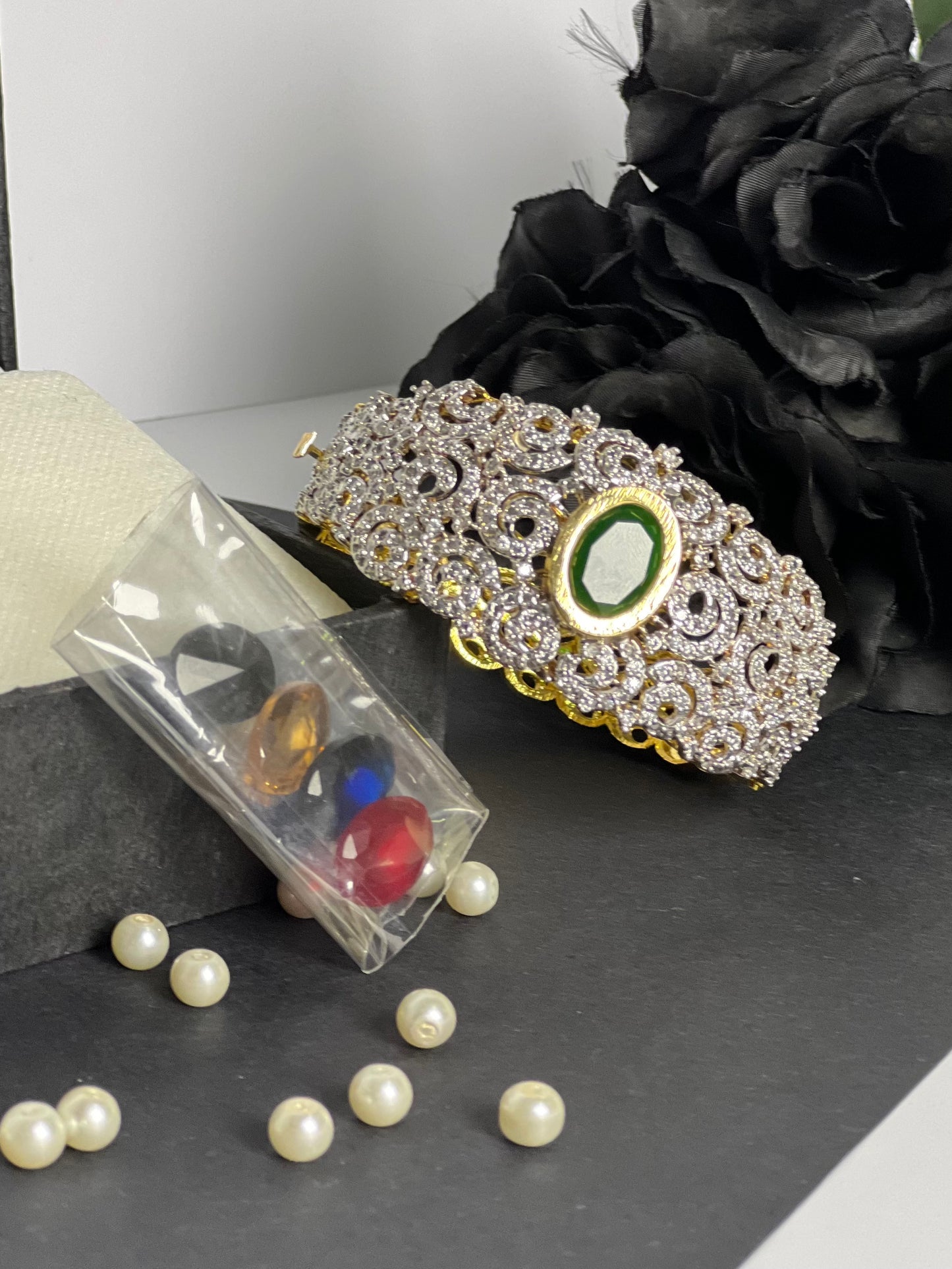 Exquisite Bracelet with Interchangeable Stones